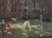 William Stott of Oldham Study for The Nymph Spain oil painting artist